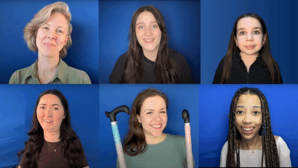 Six actors that are members of Kello Inclusive's talent roster showing off their disabilities and embracing inclusion.